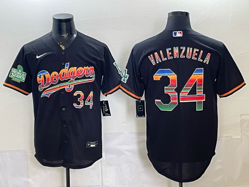 Men Los Angeles Dodgers #34 Valenzuela black Game 2026 Nike MLB Jersey 0901001